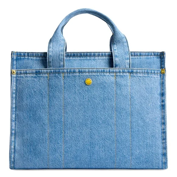 🌻NWT COACH DENIM TOTE👜MED🌻BONUS SM WALLET INCLUDED🔥🔥DENIM IS HOT🔥🔥GET HER NOW❣️ - Picture 2 of 4